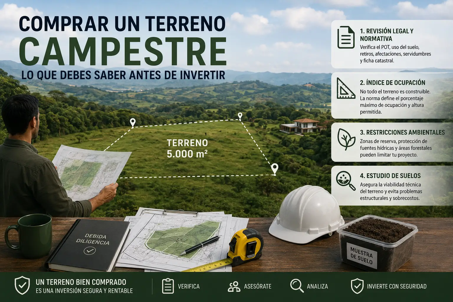 Comprar un terreno campestre: Lo que debes saber antes de invertir